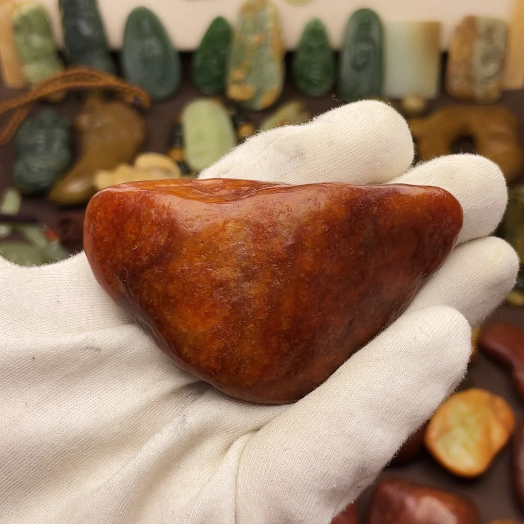 小***猫岫岩河磨玉（透闪石质玉）未镶嵌颈饰