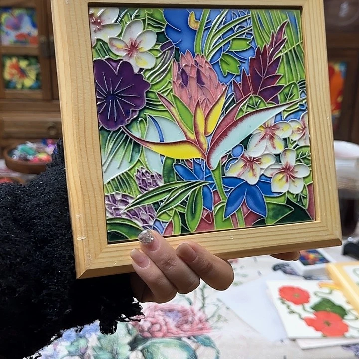 瓷片元19.19连画带框特价福利