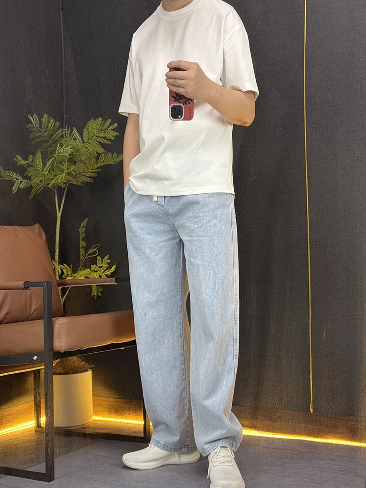 免烫精致韩风长裤基础大众牛仔裤春夏休闲百搭宽松男士
