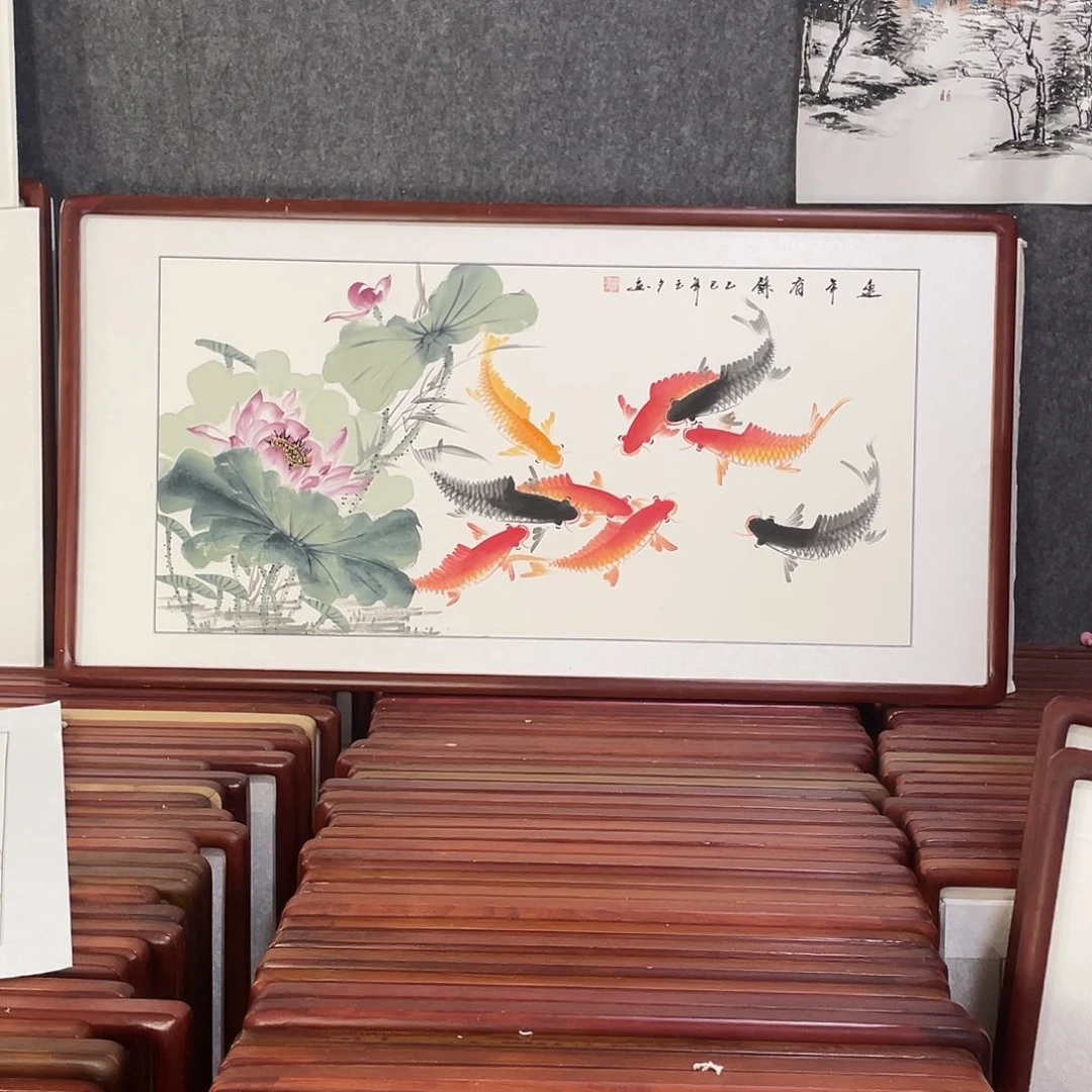 用***5国画带框尺寸63*123厘米