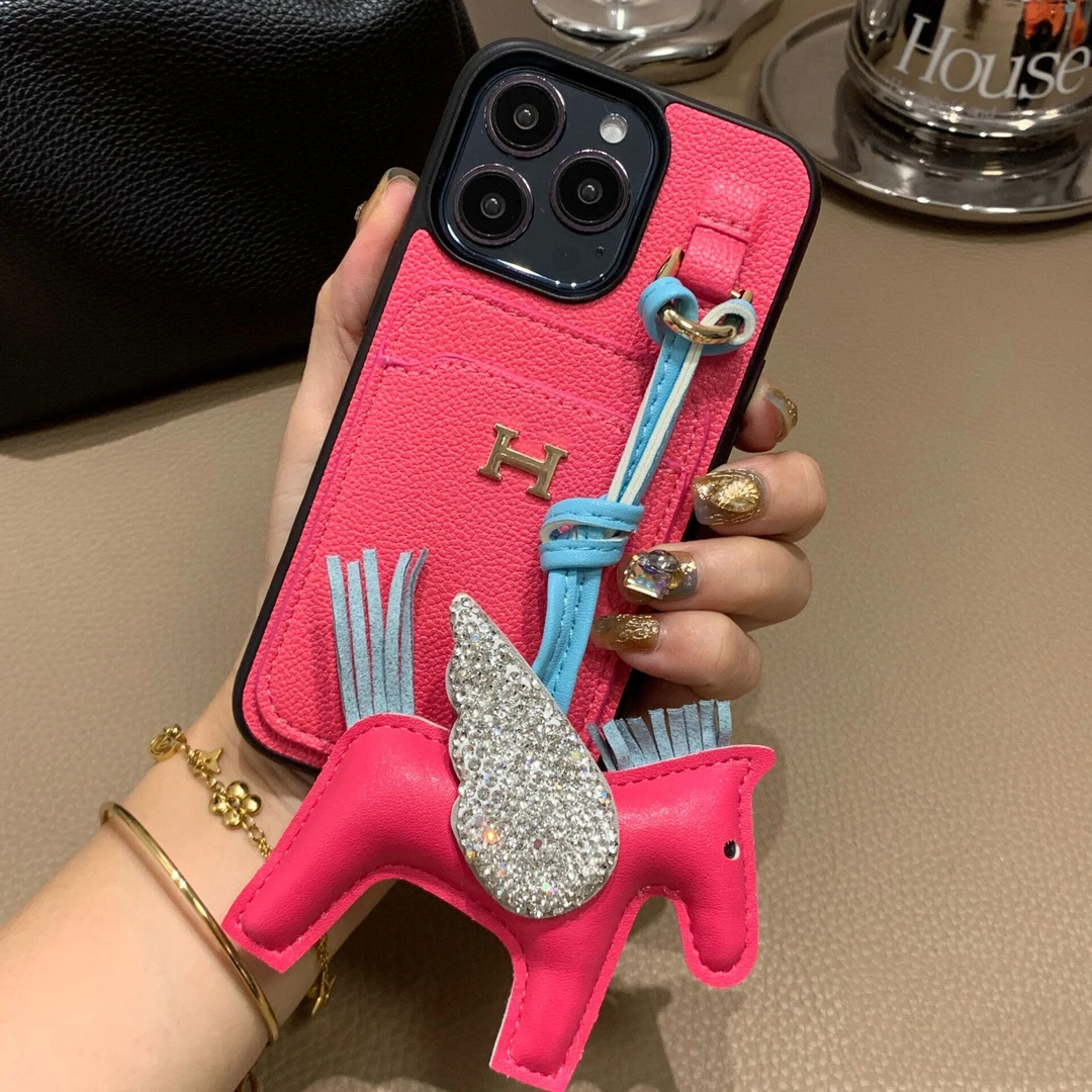 轻奢皮质卡包适用苹果16promax手机壳iPhone15Pro个性14女12潮13