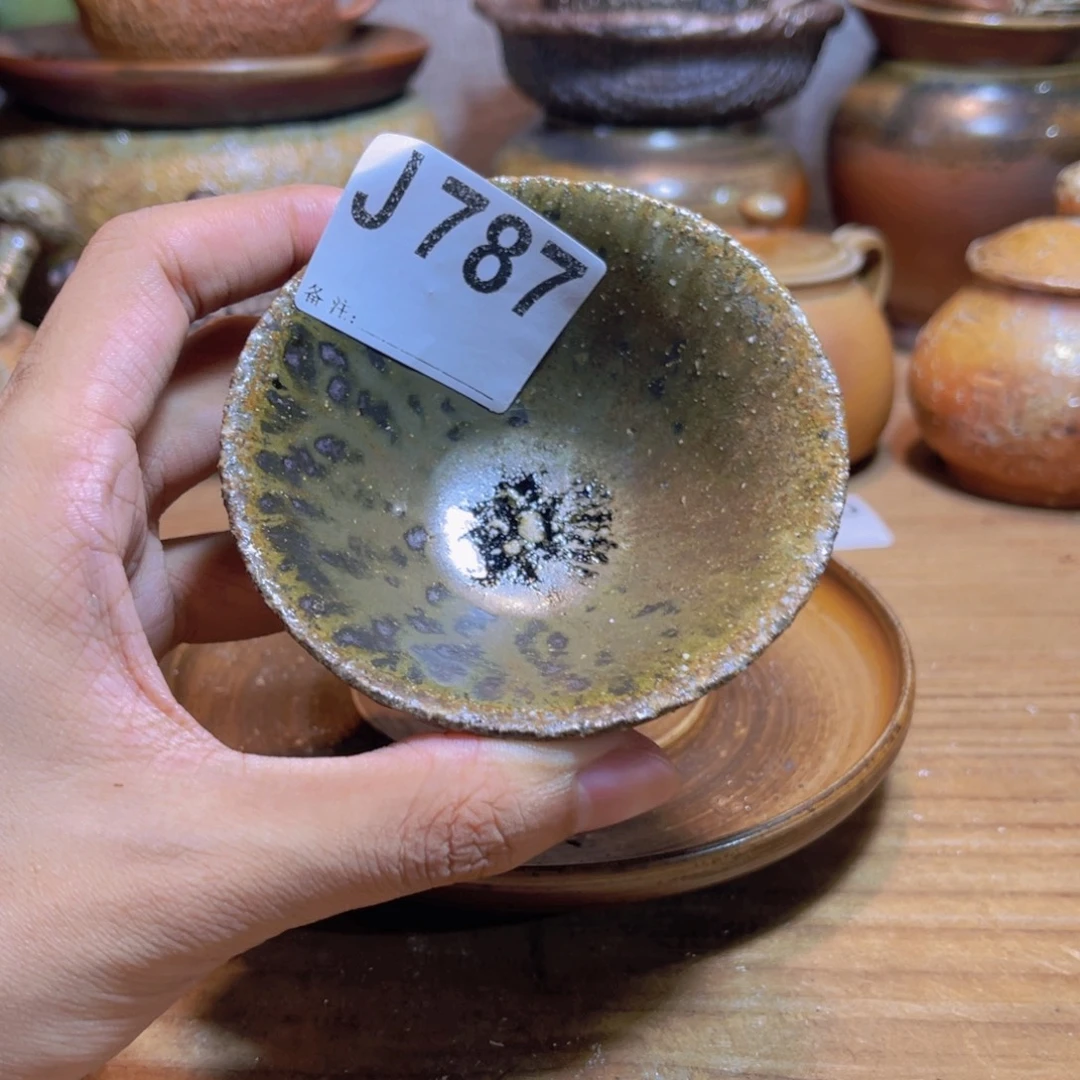 纯手工制作工艺（柴烧）裸烧纯手工制作柴烧杯787