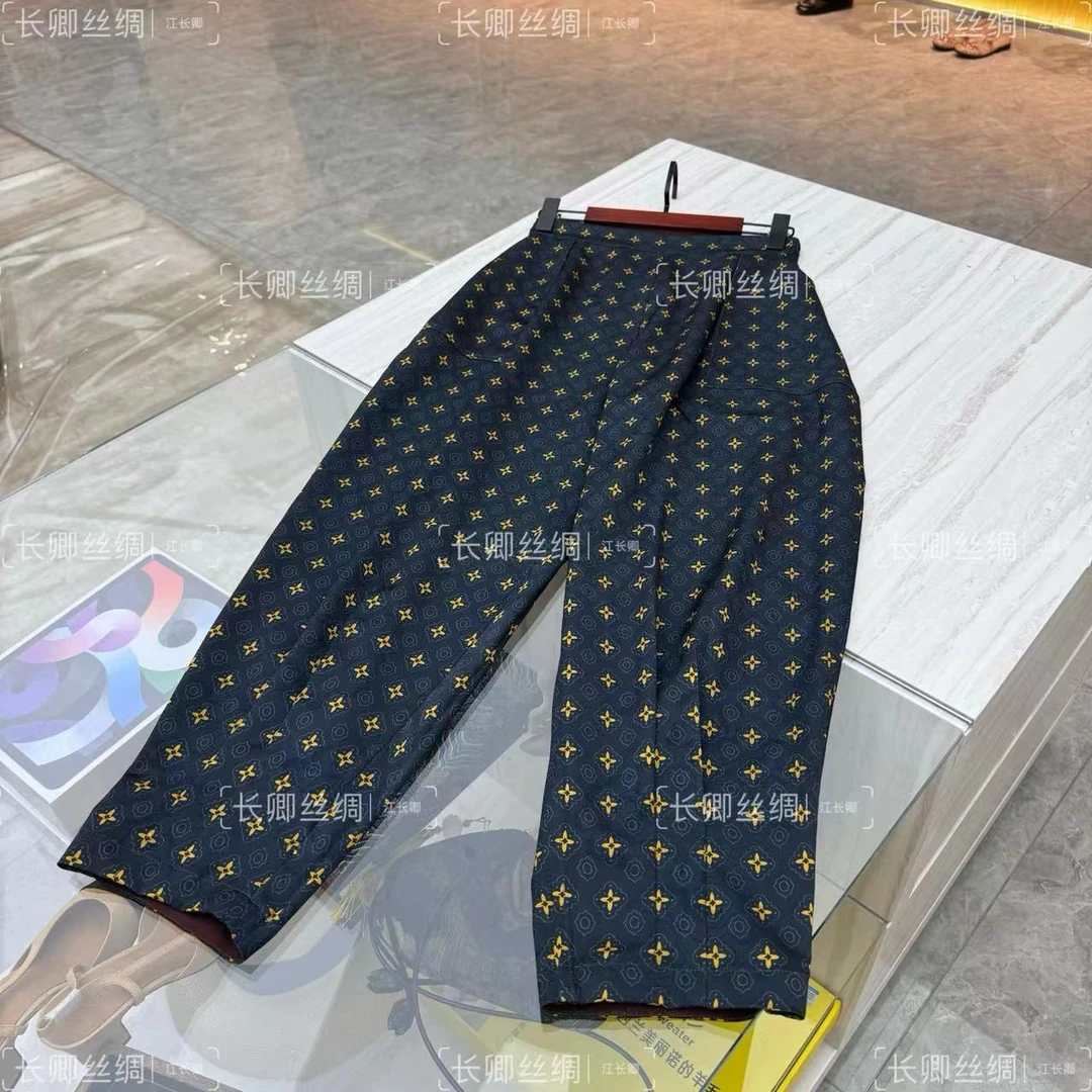 TT双面双穿 新中式时尚复古宽松绸缎休闲裤FY482301