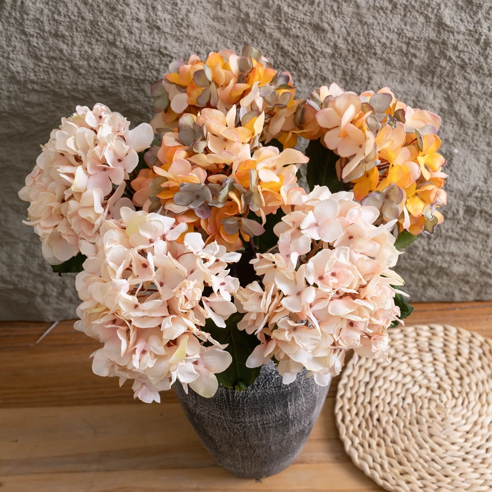 厂家绣球仿真花家居装饰手捧花玫瑰花墙假花跨境MW24830