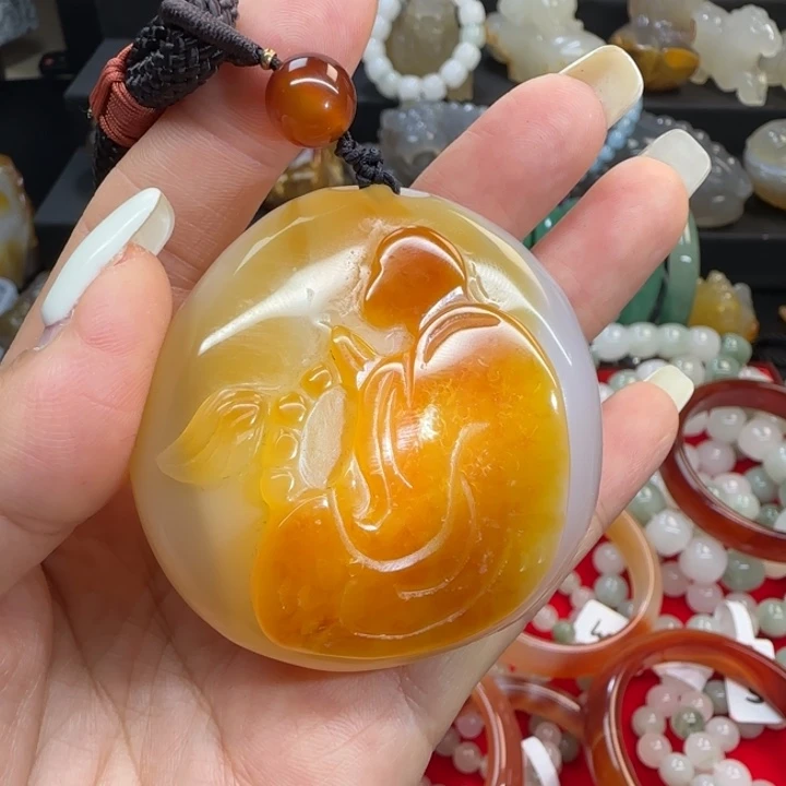 玛瑙/玉髓合金手把件