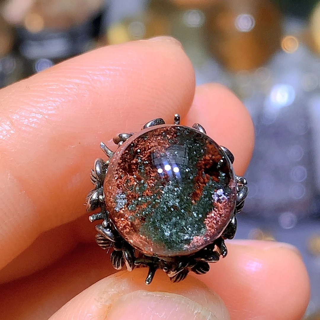 戒指银S925镶嵌水晶天然水晶