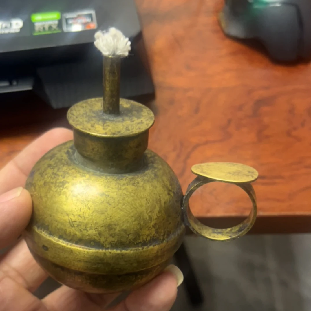 铜油灯一个全品相