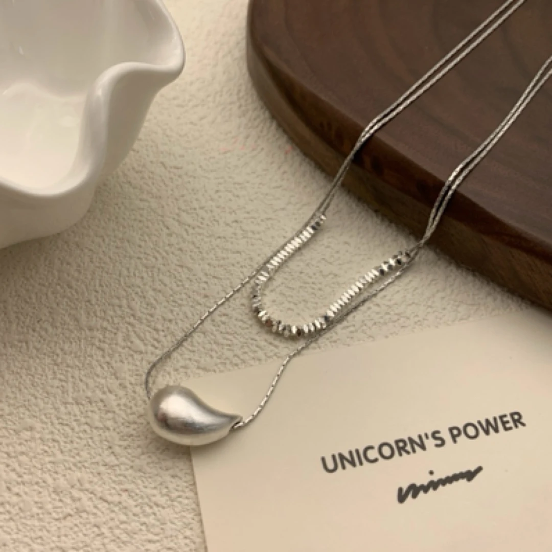 坠链均925银 银色拉丝项链韩系极简高级感叠搭（看细节找客服）