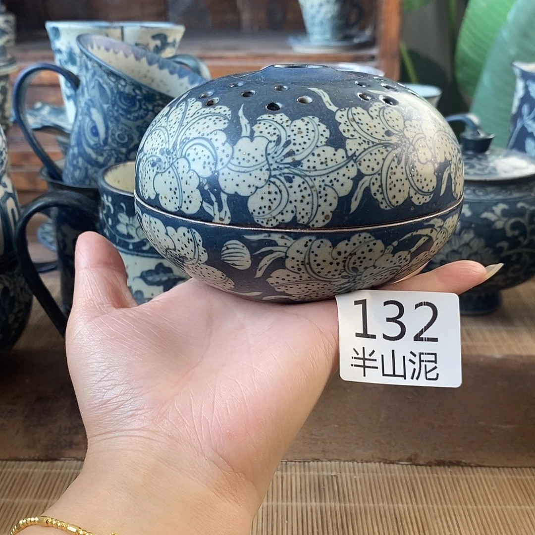手工手绘青花高温陶瓷