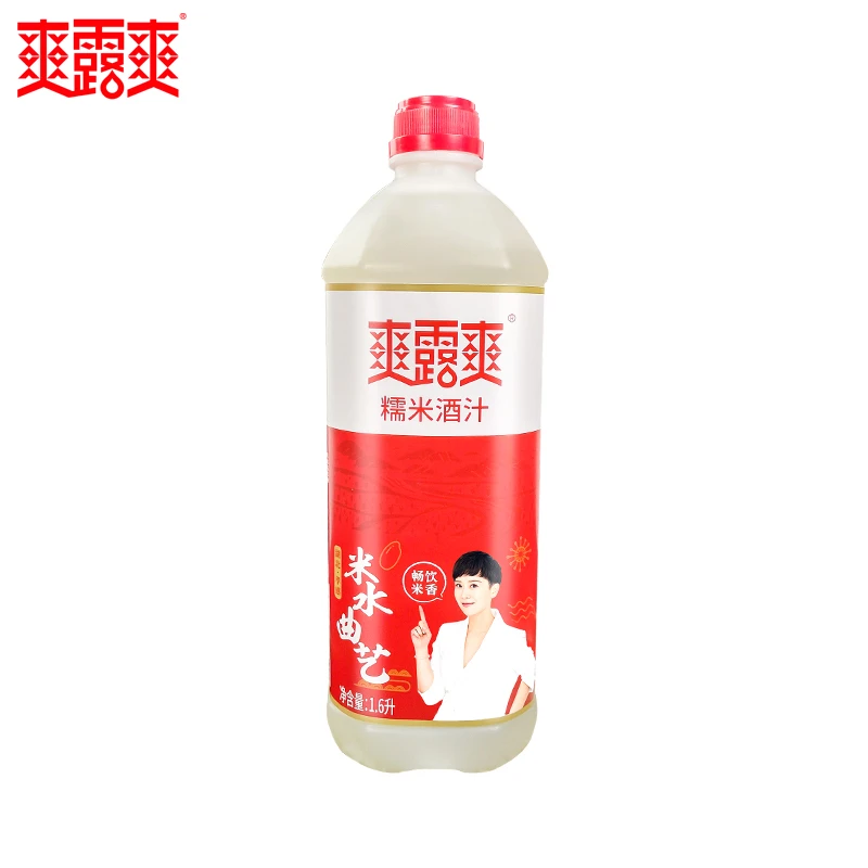 爽露爽糯米酒汁1.6L瓶装醪糟米酒汁传统手工发酵甜酒酿米酒汁畅饮