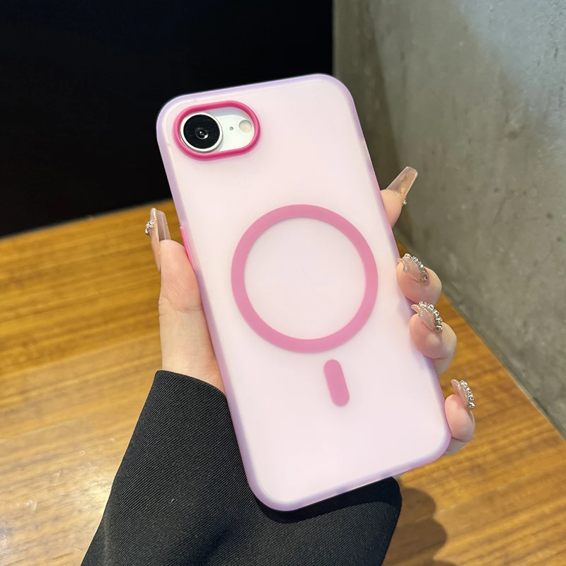 适用于苹果16e手机壳新款超薄磨砂iPhone16E无线磁吸15promax软14