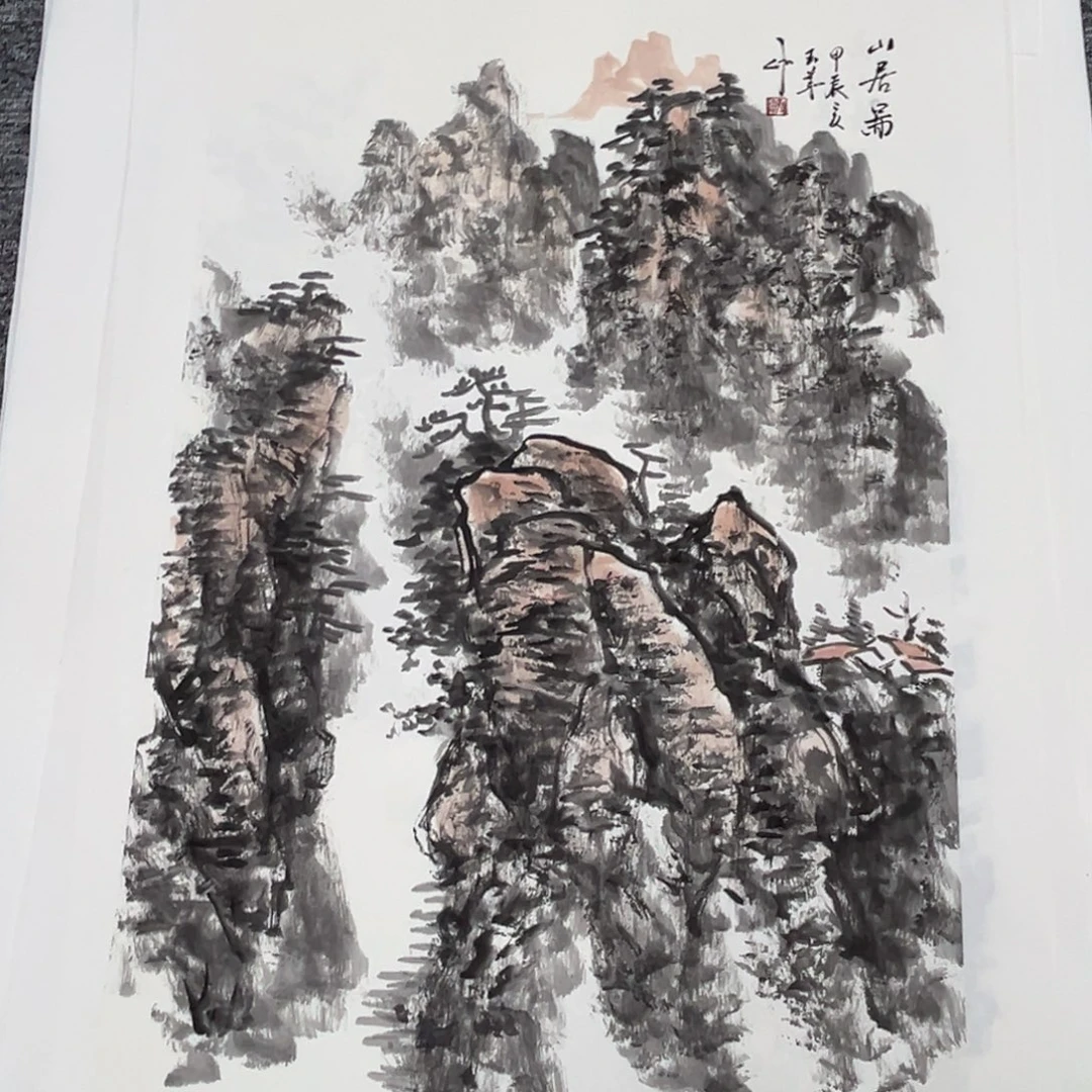 国画绘画作品多次参加全国