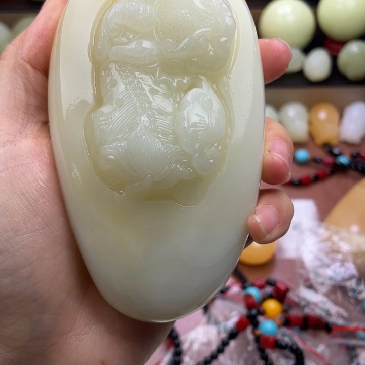 风***扬石材天然古青石手把件