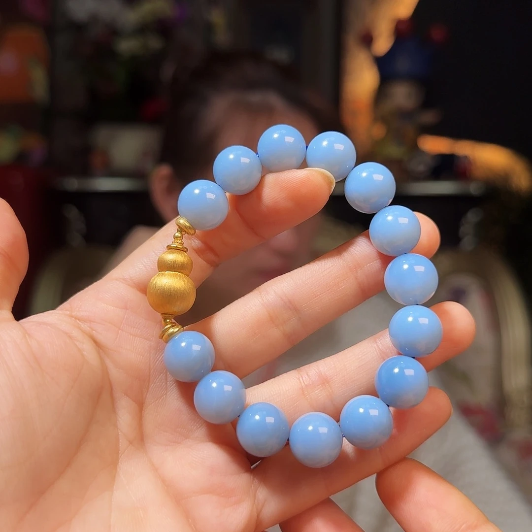 檀香木无事牌手串精致