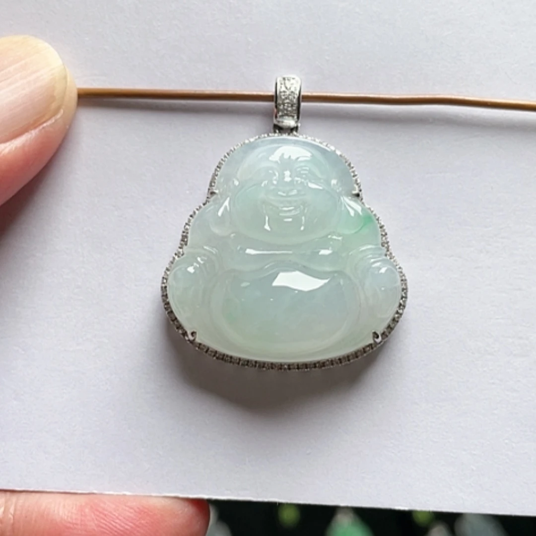 【闪购商品】吊坠(不含链)18K金镶嵌翡翠