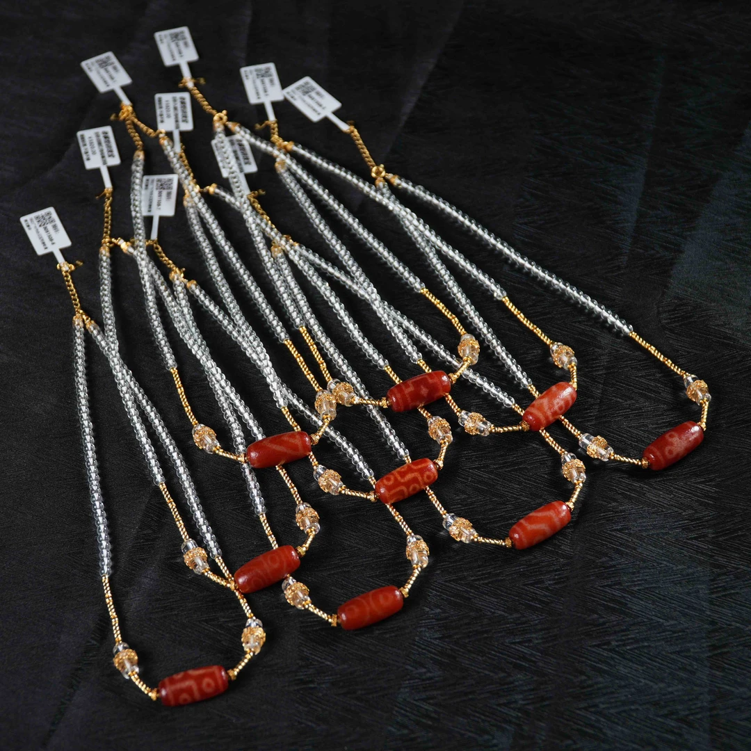 【老掌柜】多图腾红肉玛瑙项链/B051508系列/多样性发一