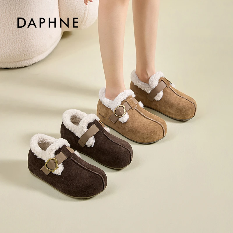 达芙妮时装靴加绒保暖性好秋冬新款2025日常通勤推荐时尚潮流款