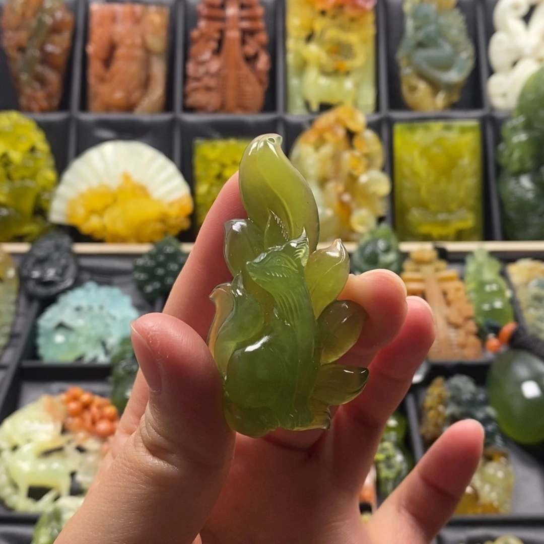 蛇纹石玉合金颈饰