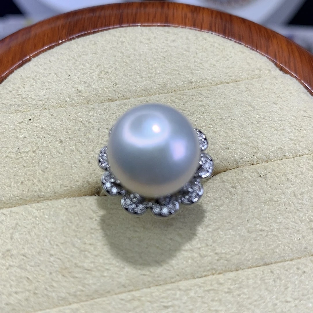 合金戒指淡水珍珠