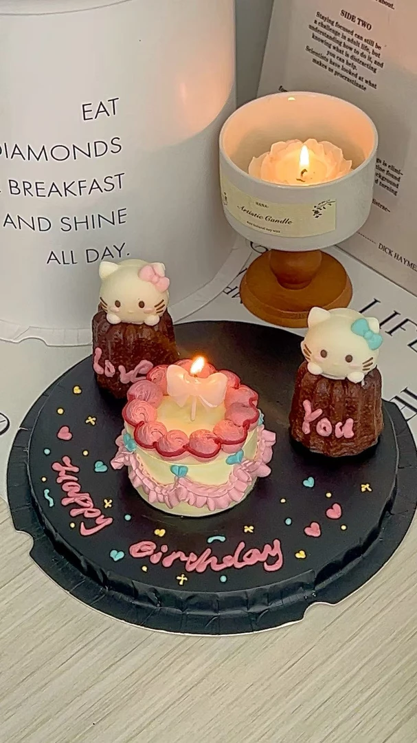 七夕情侣纪念款可爱卡通可食用蛋糕配件套装