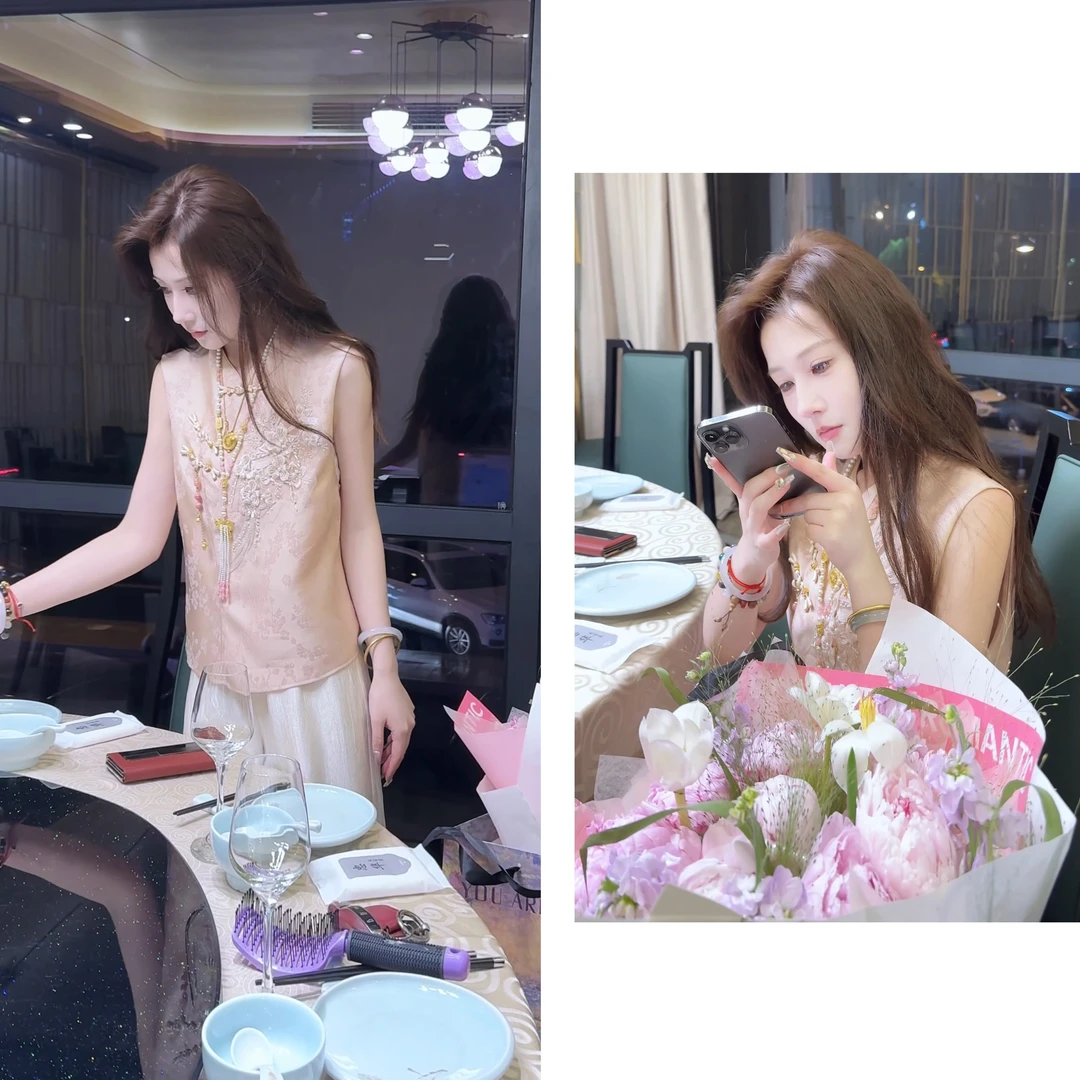 【婷婷】《国色天香》温柔手工订珠刺绣国风马甲 TTH2SX517【Q】