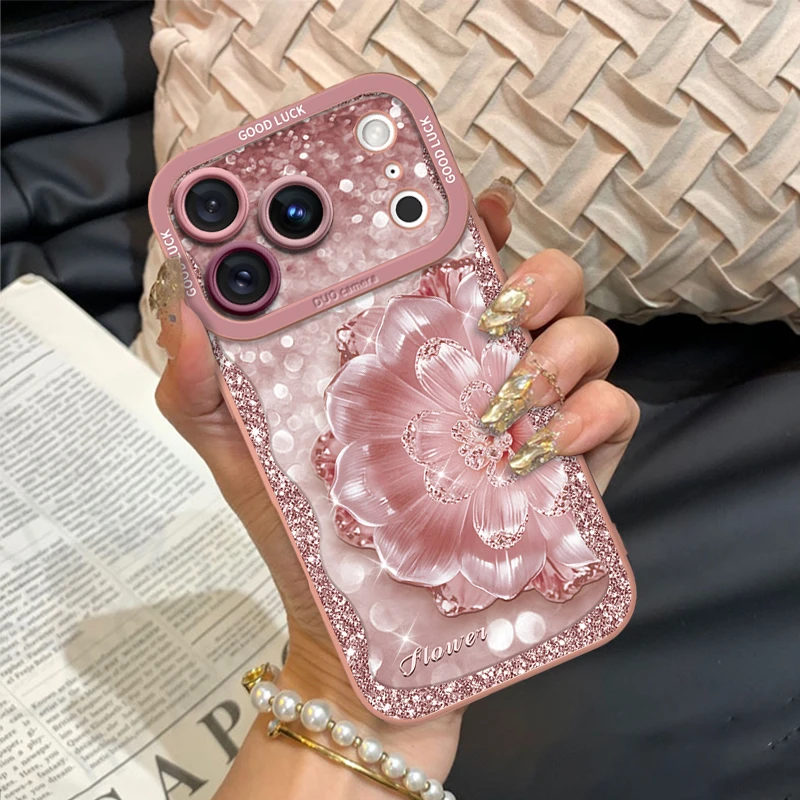 钻石耀花适用苹果17手机壳新款iPhone17时尚16promax小众15防摔