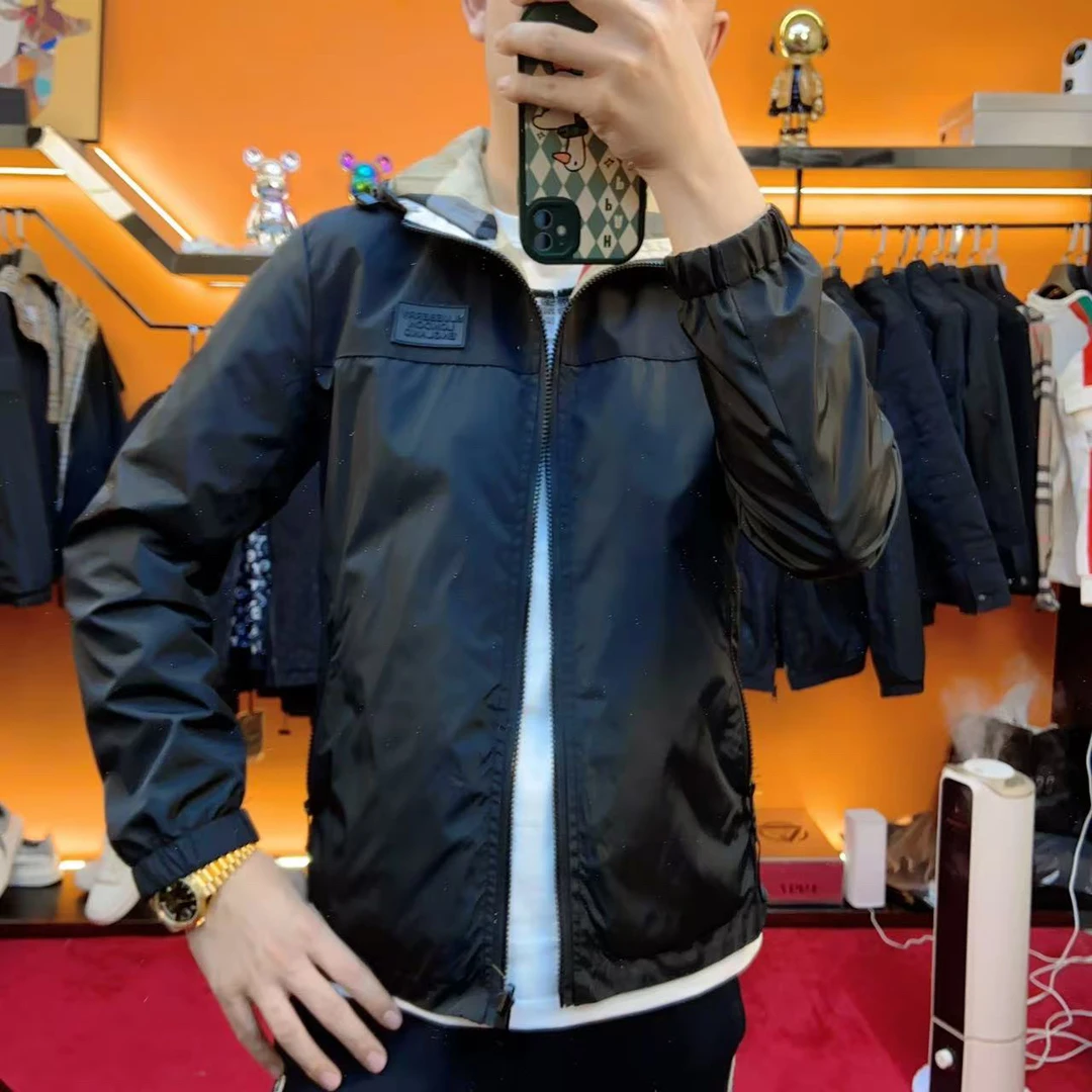50999春季新款男士双面连帽百搭潮流休闲夹克外套