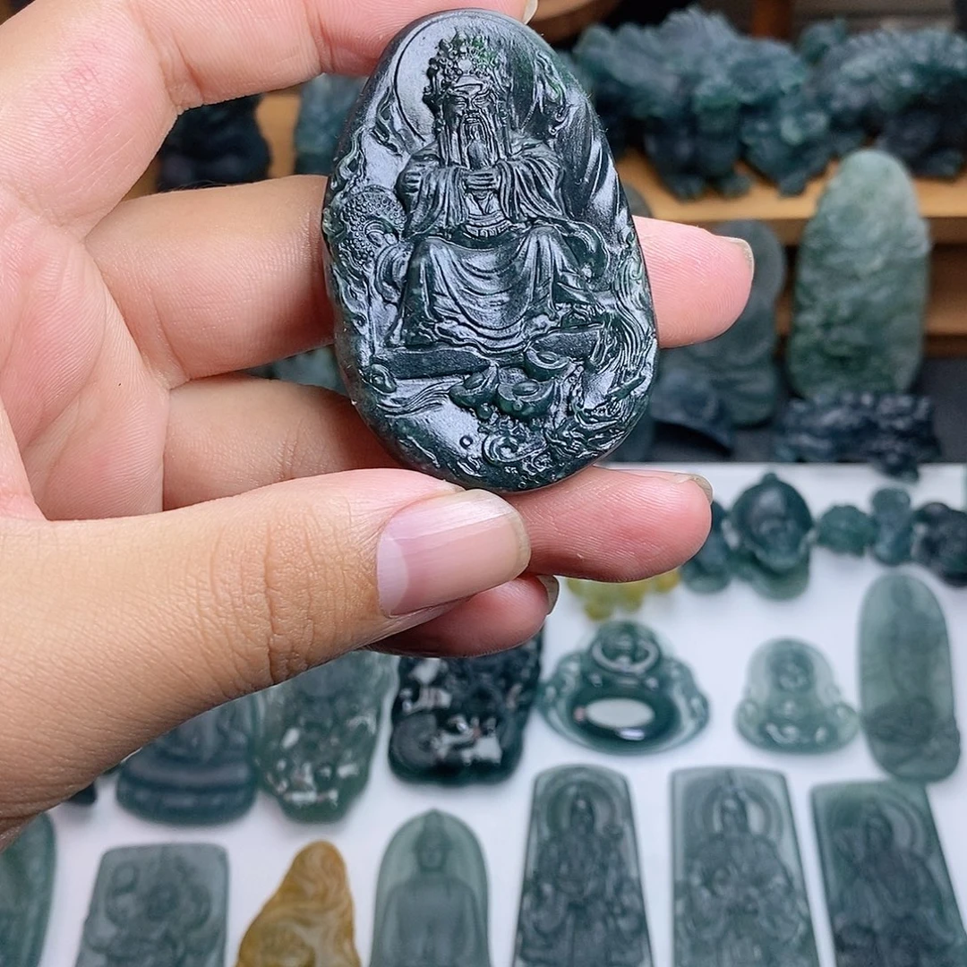 定制翡翠未镶嵌龙五