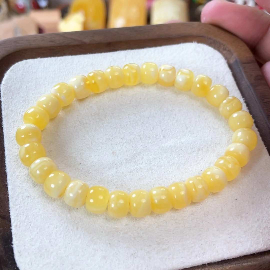 【闪购商品】蜜蜡手串未镶嵌金**?天然