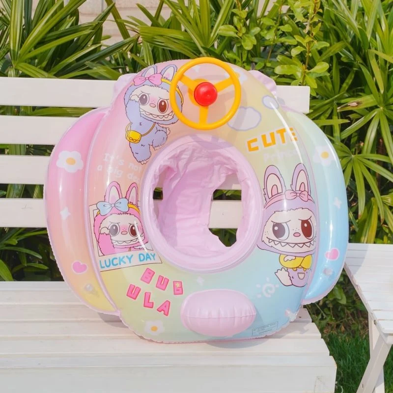 拉布布游泳圈儿童加厚救生圈防侧翻男女童宝宝婴幼儿腋下浮圈座圈