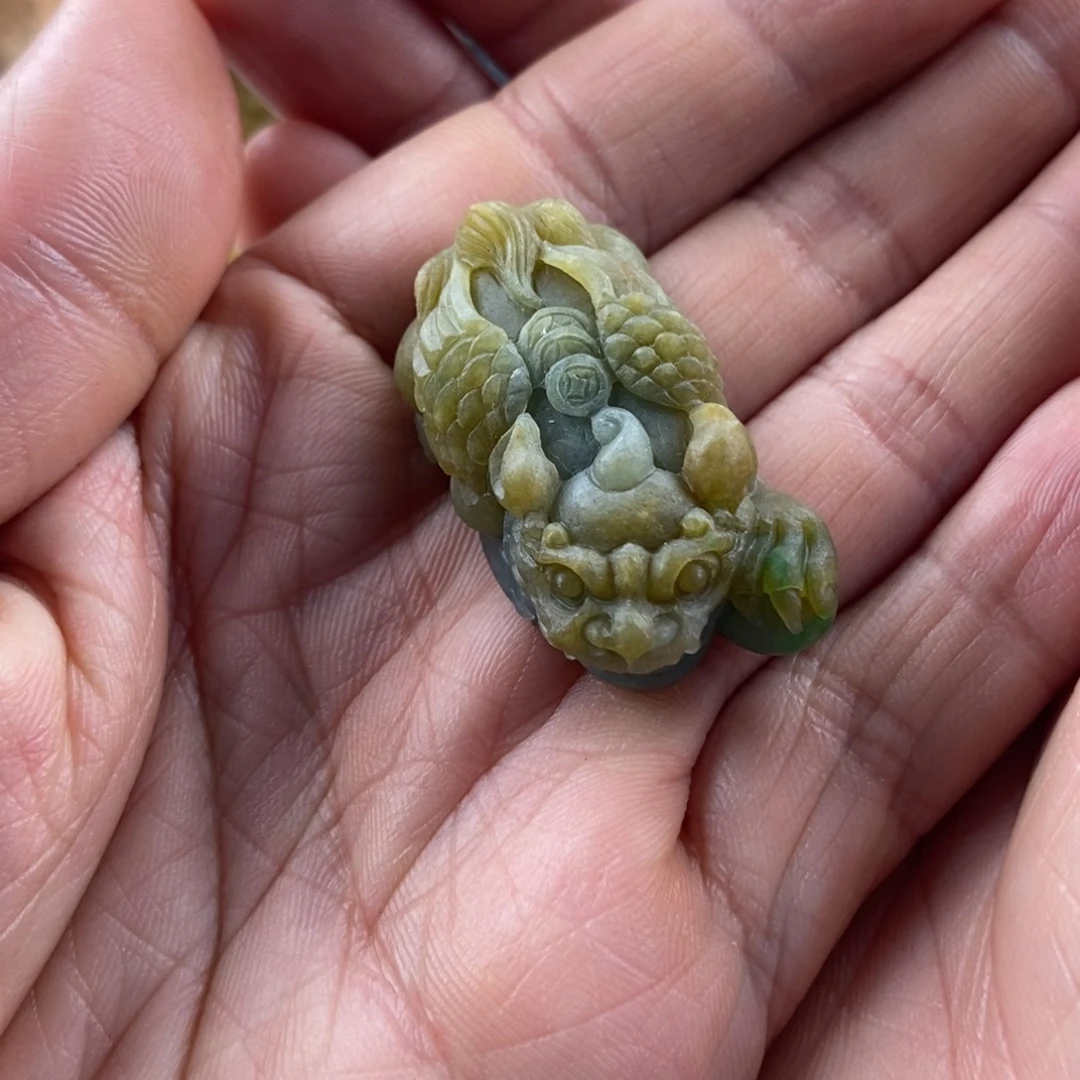 定制翡翠未镶嵌貔貅吊坠 天然缅甸翡翠a货