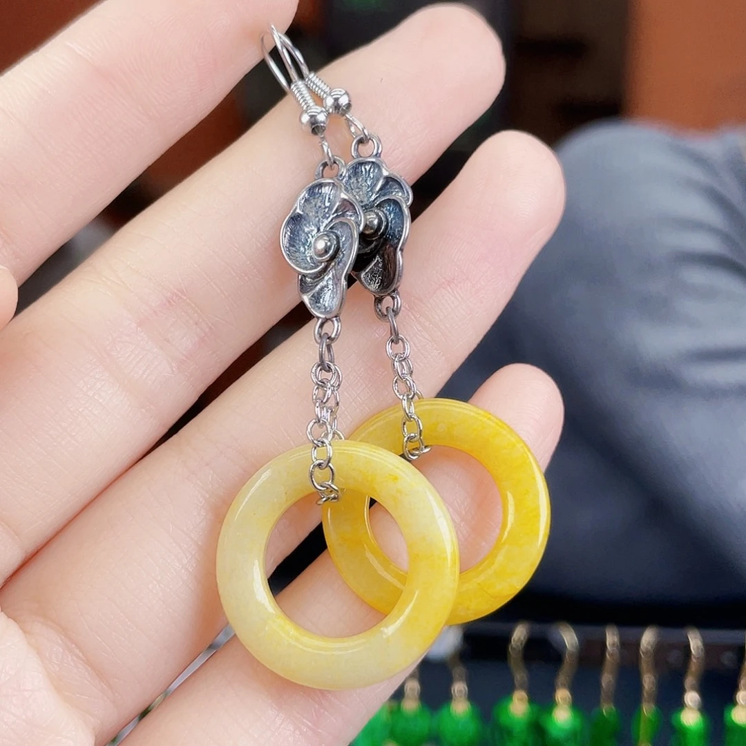 翡翠未镶嵌耳饰饰品