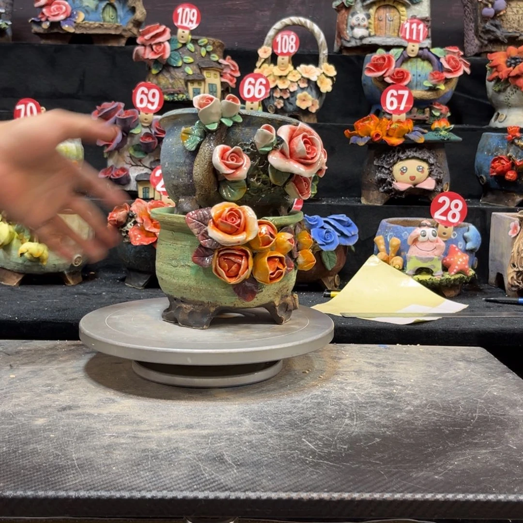 问***尘白狐花器多肉花盆