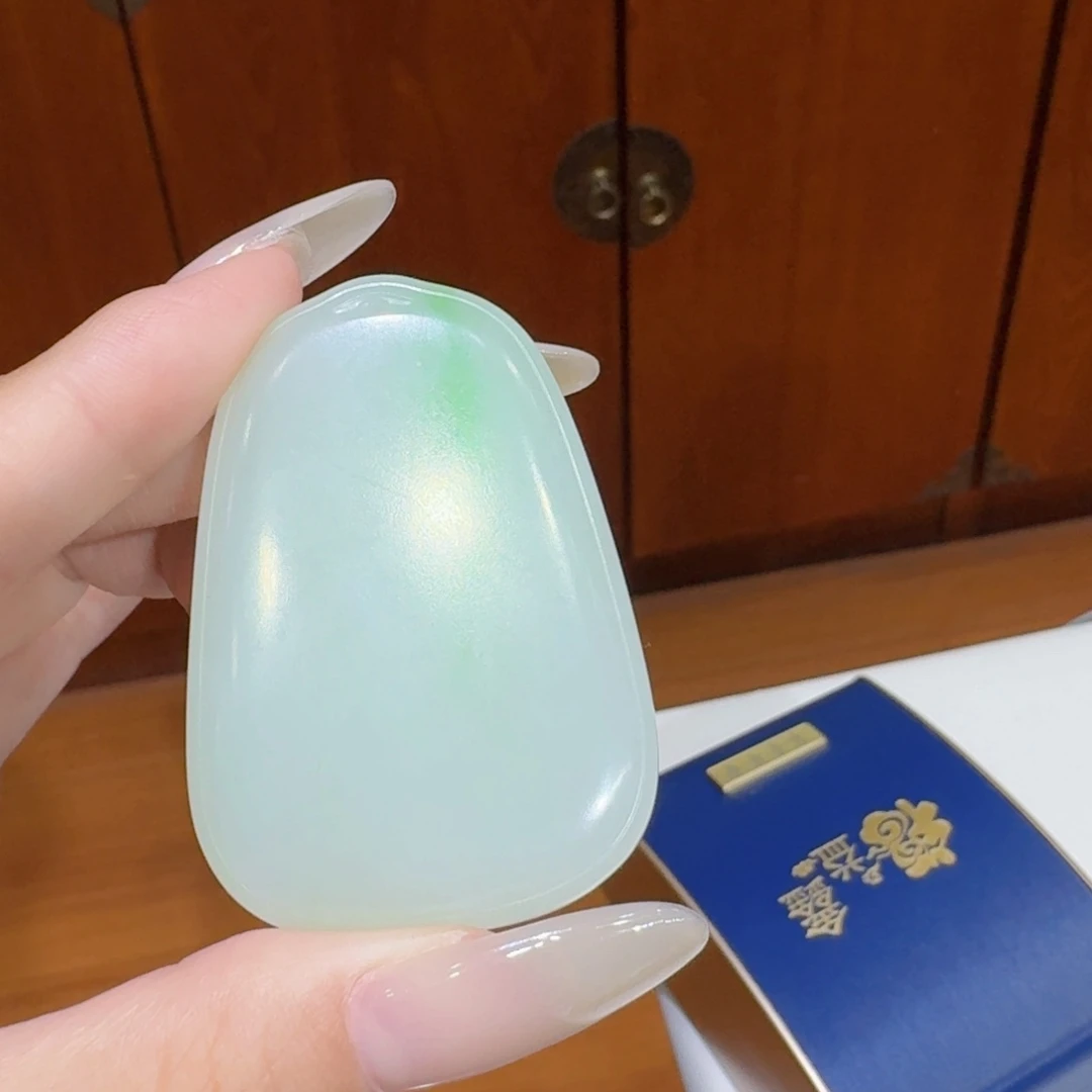 未镶嵌和田玉挂件翠青无事牌