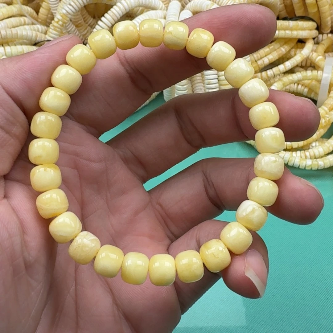 情***绪手链琥珀未镶嵌8mm精工老型