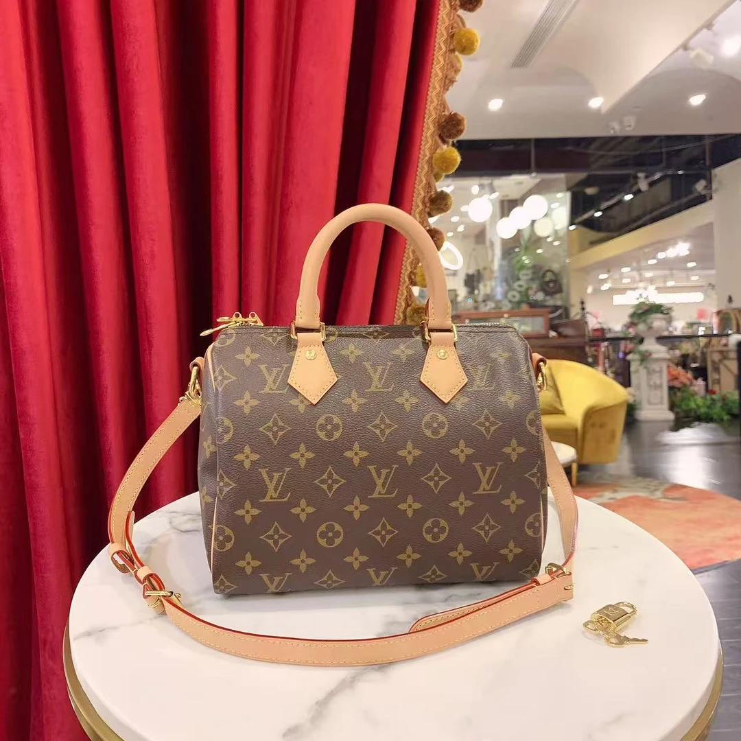 95新 LouisVuitton/路易威登 GGS路易威登speedy25老花金57614800