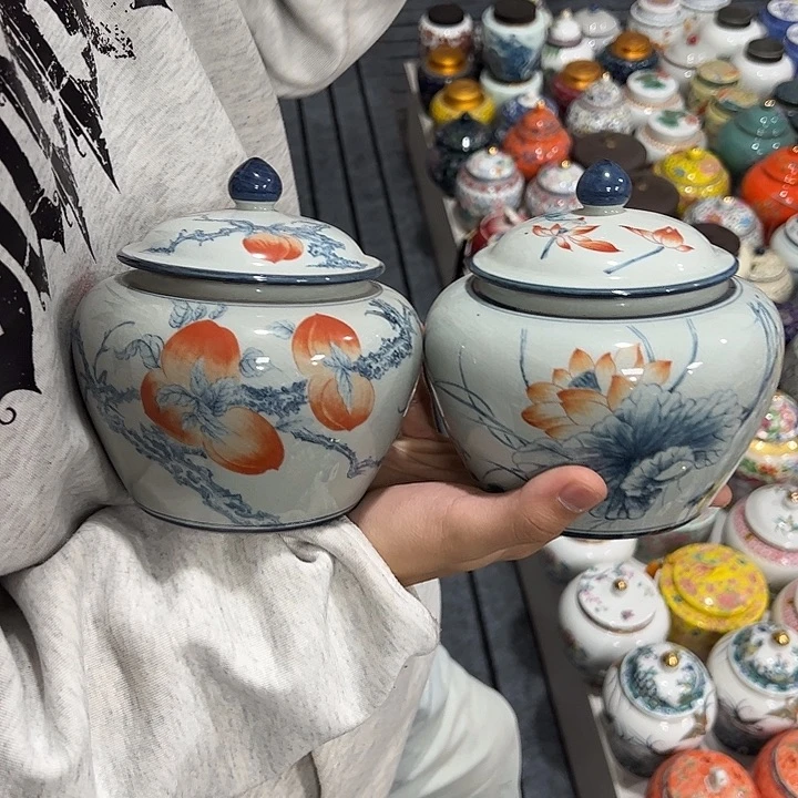 茶叶罐陶瓷家用储物罐瑕疵福利品介意勿拍