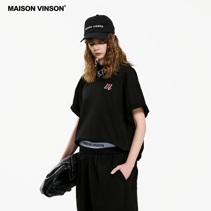 MAISON VINSON美式潮流重磅纯棉凉感短袖T恤男女同款抗菌防螨