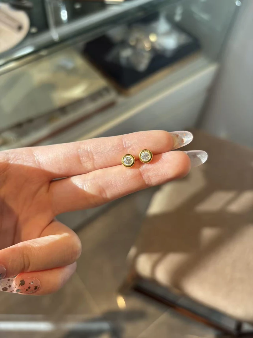 泡泡耳钉足金999耳钉