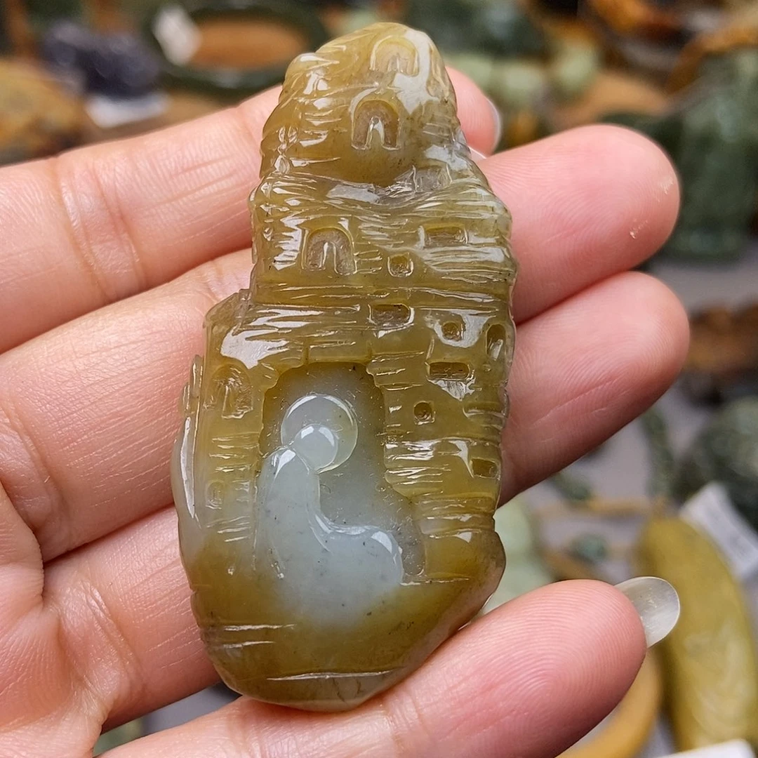 和田玉未镶嵌珠宝奇石禅*