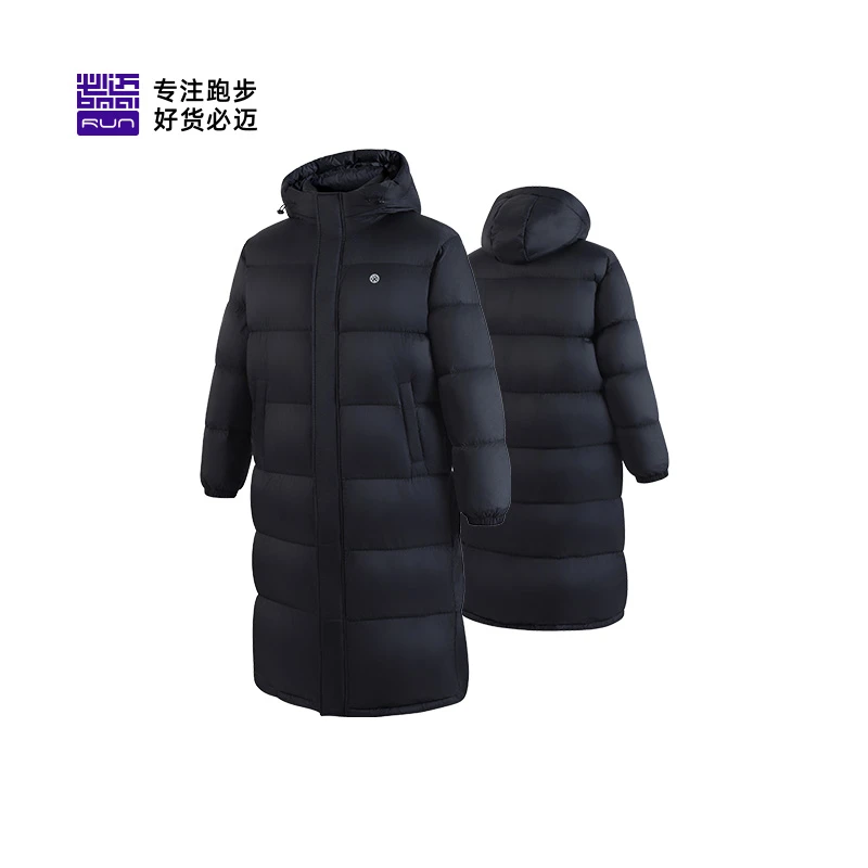 必迈运动长款羽绒服户外跑步训练加厚保暖