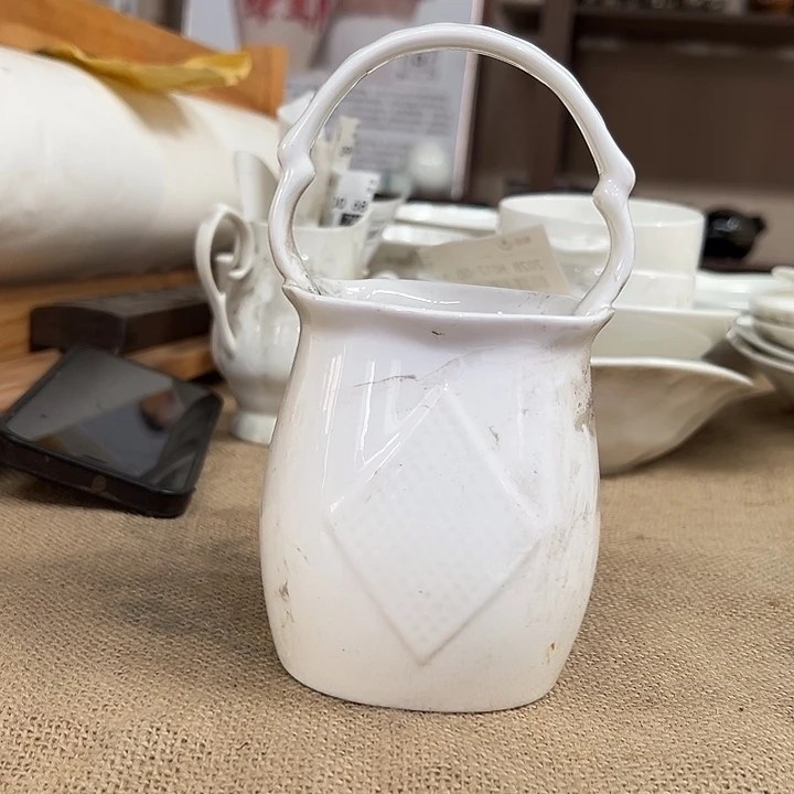 国营尾货骨瓷花蓝一个微瑕