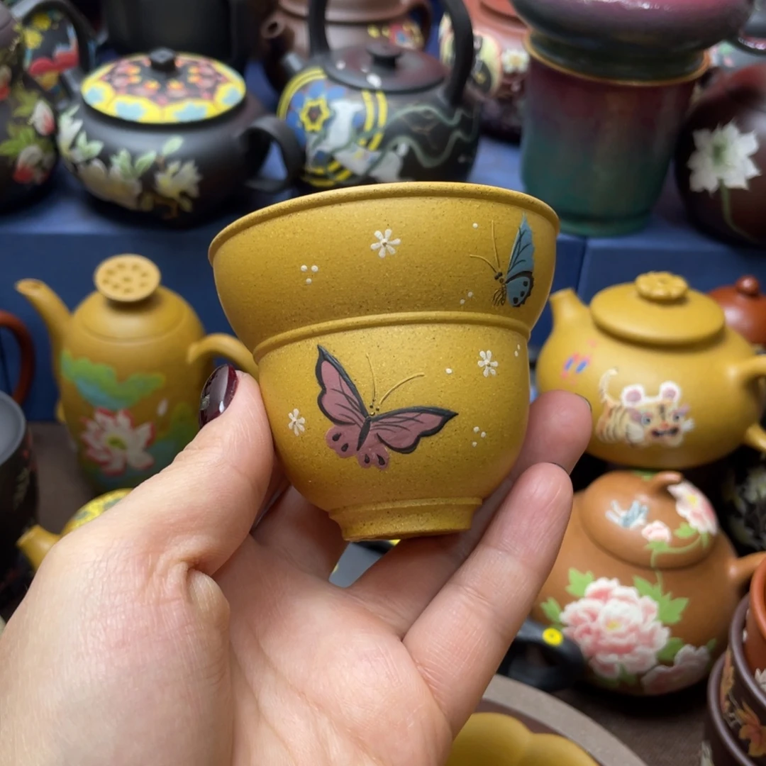 红泥茶杯紫砂主人杯100cc