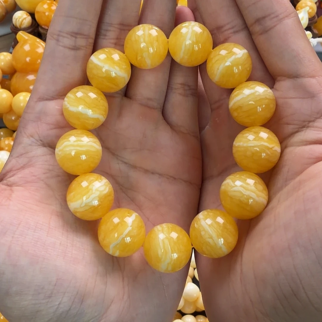 琥珀未镶嵌珠宝奇石18mm同料