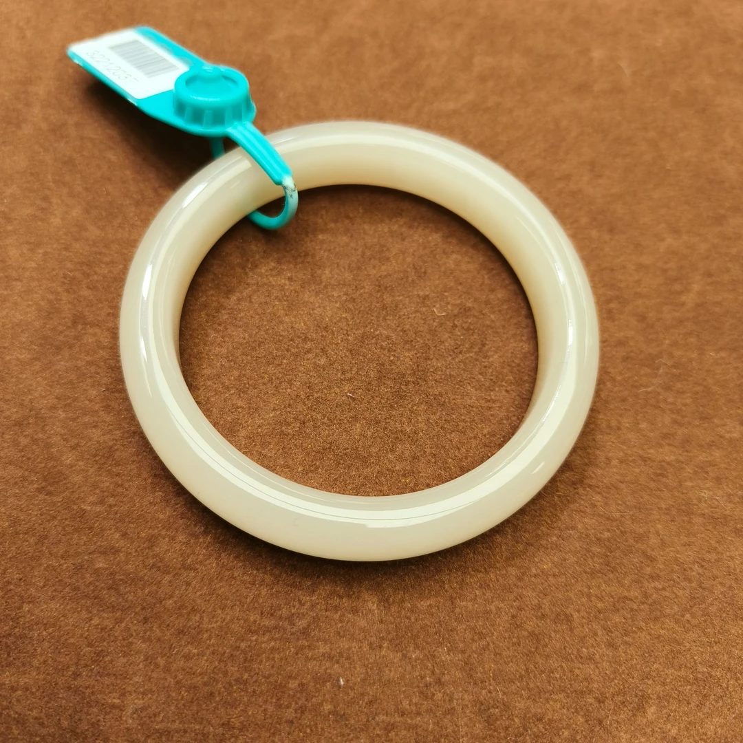 和田玉藕粉手镯女款