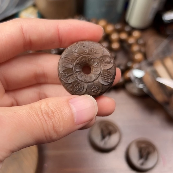 其他檀香木八宝罗盘横纹超黑肉