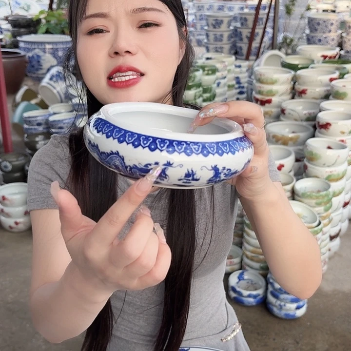 瓷片口径13厘米 高度6厘米