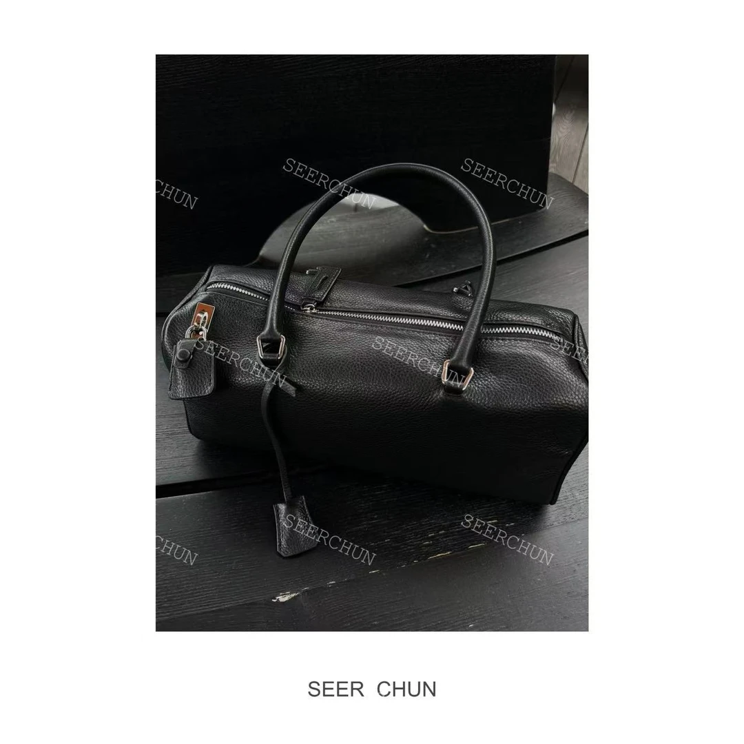 【纯纯女装】SEER CHUN高品质极简牛皮枕头包 52638