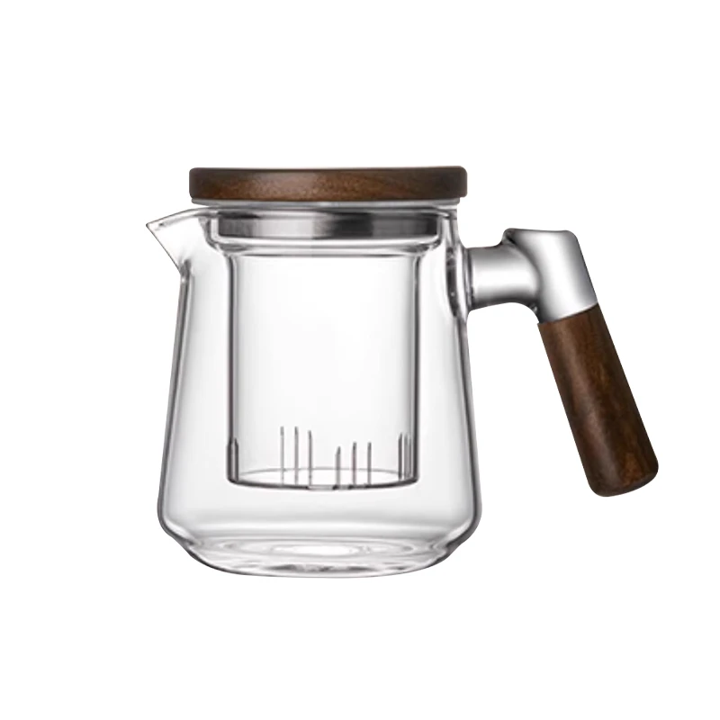 茶水分离杯可焖可泡带茶仓过滤带盖耐热大容量透明500ml