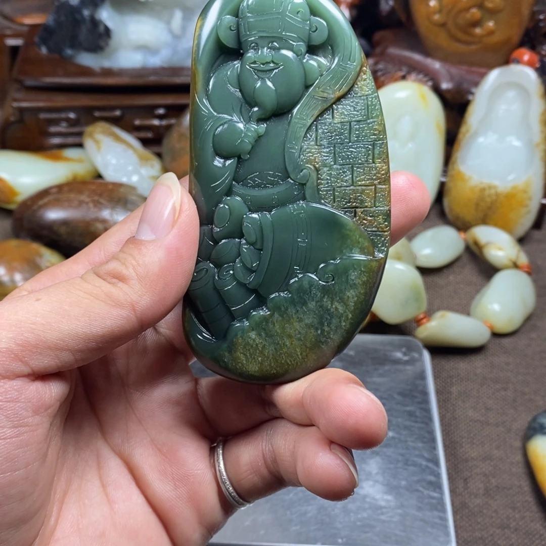 和田玉未镶嵌挂件